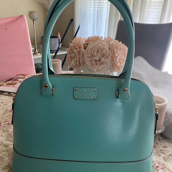 kate spade Handbags - Kate Spade Blue Satchel Structured Leather